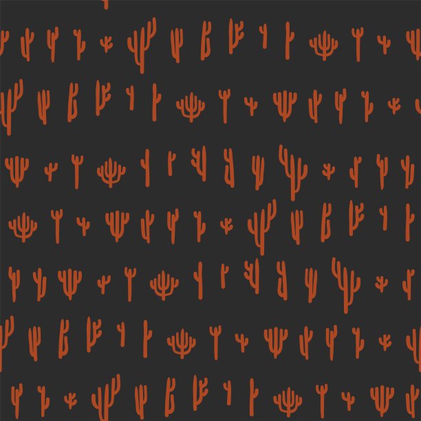 手绘抽象矢量图形剪贴画插图波西米亚仙人掌沙漠概念无缝图案组成。狂野的西部设计理念。波西米亚狂野的西部当代艺术。牛仔现代绘画。图片下载