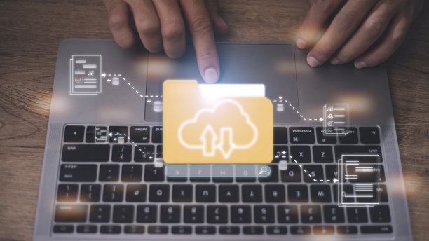 从文件夹上传文档。打开带有飞行空白文档的文件文件夹。数据传输备份，文件共享，文档传输的概念图片下载