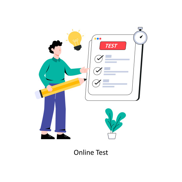 在线测试平面风格设计矢量插图。股票插图图片下载