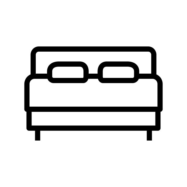 卧室线性图标。浪漫的装饰图片下载