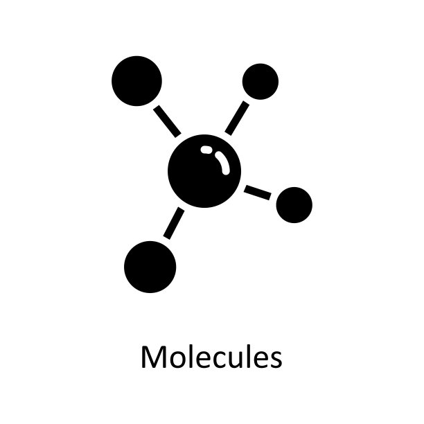 分子矢量固体图标设计插图。白色背景医学符号EPS 10文件图片下载