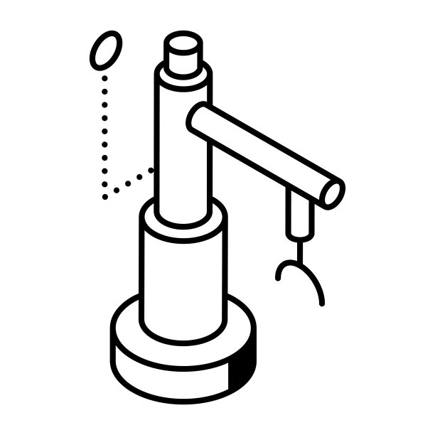 一个工业的等距图标准备好了高级使用图片下载