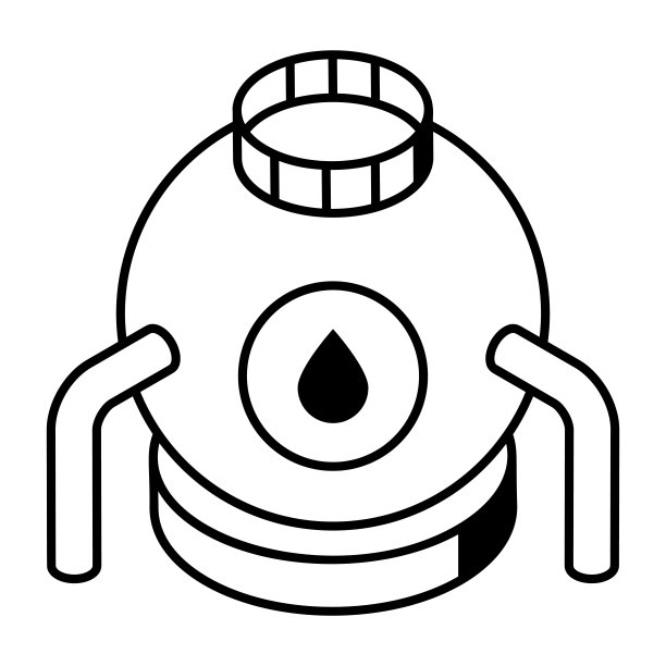 一个方便的轮廓等距图标的炼油厂图片下载