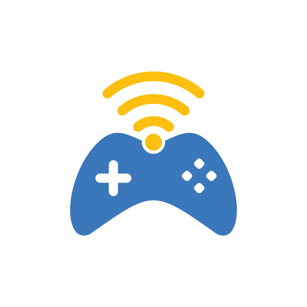 游戏wifi logo设计模板矢量。图片下载