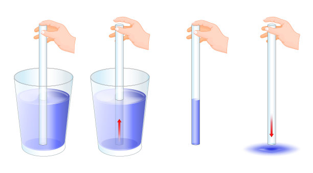 为孩子做实验。玻璃配水，和玻璃管。图片下载