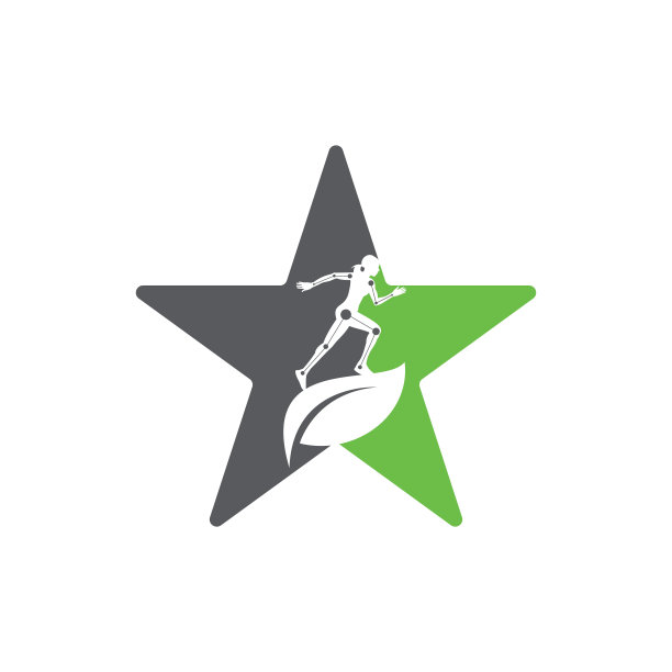 自然理疗星形状概念标志图标矢量。图片下载