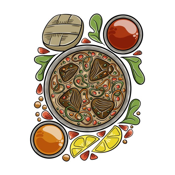 Coto makassar印尼传统食物。它是用牛肉和内脏煮而成的。图片下载