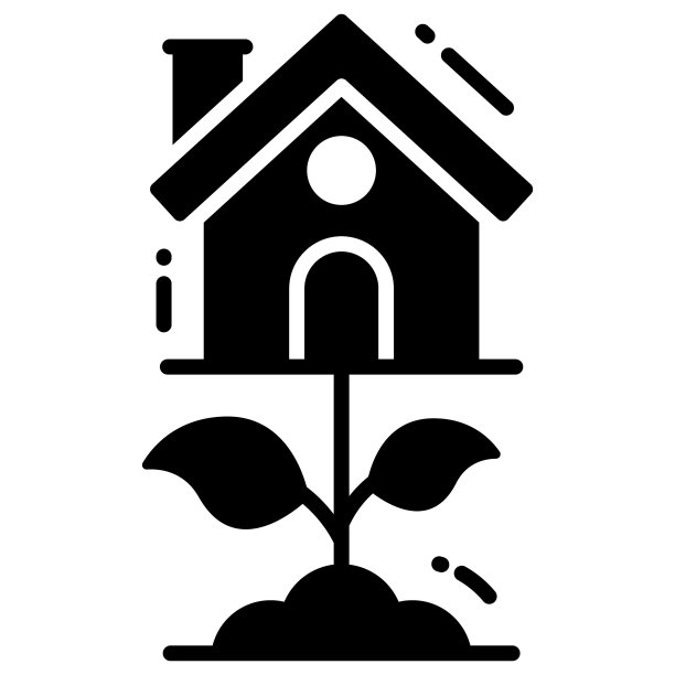 潮流建筑图标，扁平风格，适用于网站、Logo、App、UI图片下载