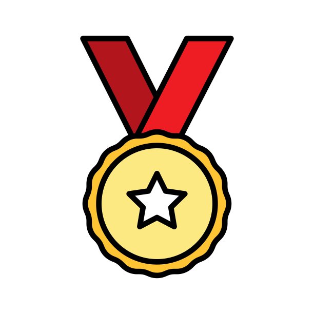 奖牌图标矢量符号设计模板图片下载
