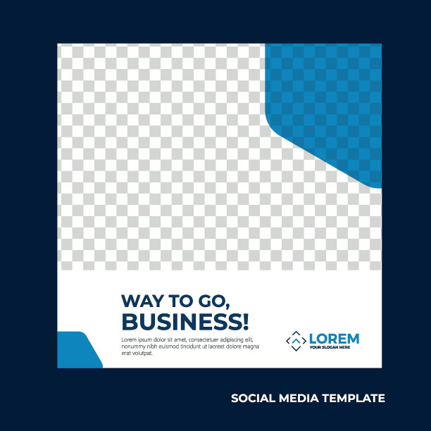 社交媒体帖子模板向量插图商业创新团队设置图片下载