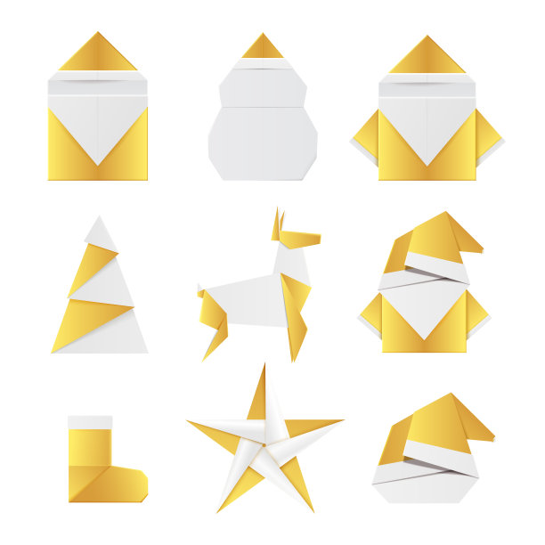 用金箔制成的金色圣诞和新年装饰小玩意。图片下载