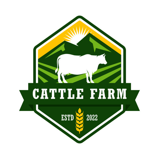 牛场标志设计矢量图片下载