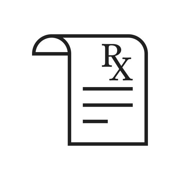 处方符号图标矢量设计插图图片下载