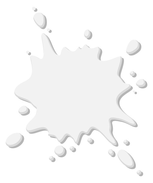 白色液体形状。牛奶飞溅标志模板隔离在白色上图片下载