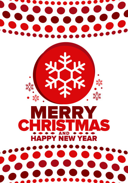 圣诞快乐，2023年新年快乐。神奇的节日海报与雪花。冬季庆祝活动。圣诞晚会。祝贺卡。节日设计模板。矢量图图片下载