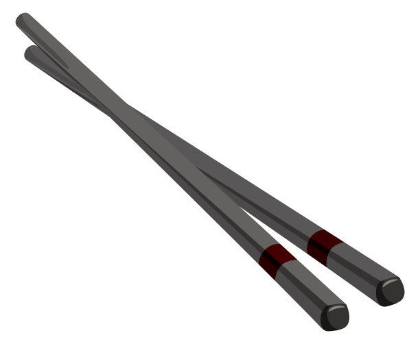 木筷子。传统的亚洲木棍。食品用具图片下载