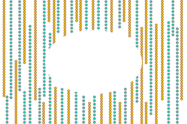 复古的框架挂珠子和星星的照片或文字。矢量图图片下载