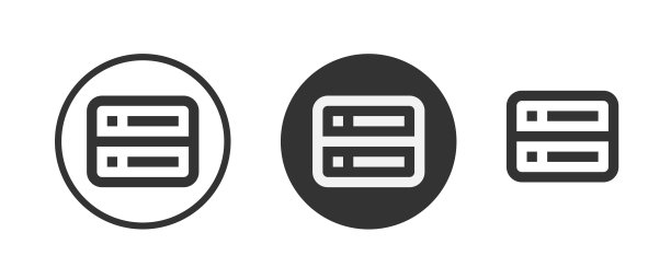 数据库图标。网络图标集。矢量插图图片下载