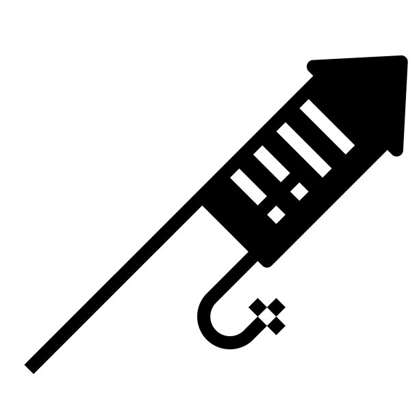 烟花图标矢量插画，庆祝，闪耀，派对新年快乐图片下载