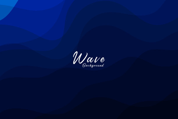 蓝色曲线和海浪从柔和到黑暗的矢量背景图片下载