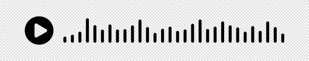 音频波。图标声音歌曲。EQ.播客浪潮。孤立背景上的符号。语音消息。矢量插图。图片下载