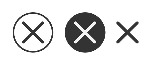 关闭图标。网络图标集。矢量插图图片下载