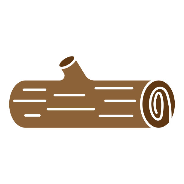 木头原木图标设计模板剪贴画插图图片下载