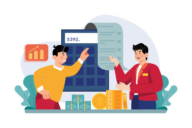 一个人用计算器计算利润图片下载