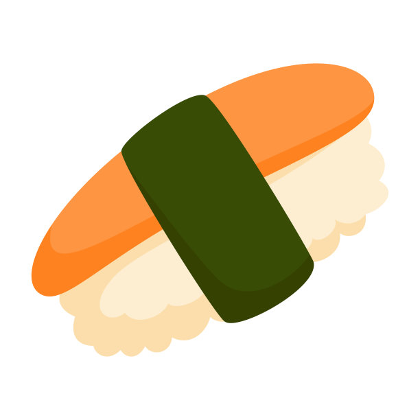 寿司在平面风格孤立图片下载