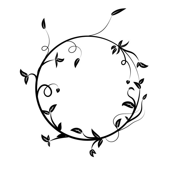 复古花圈，手绘装饰元素，图片下载