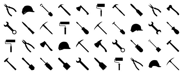 一套隔离在白色背景的工具图片下载