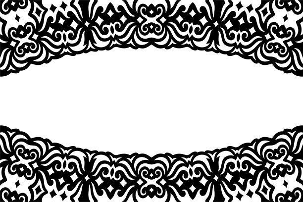 带有黑人部落边界的奇幻矢量艺术图片下载