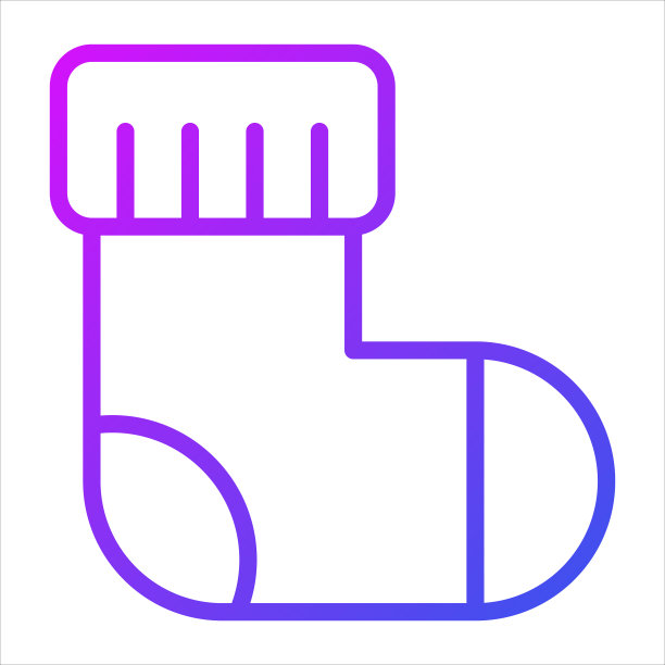 袜子轮廓图标圣诞快乐，新年快乐图片下载