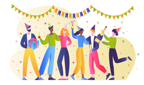 人们庆祝概念图片下载