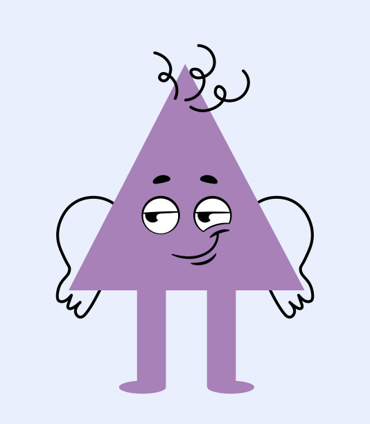 紫色三角形表情图片下载