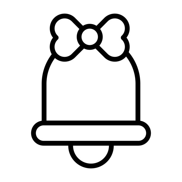 铃铛线条图标，圣诞快乐，新年快乐图片下载