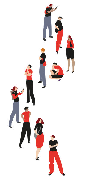 人们在排队等候图片下载