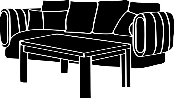 内部矢量模板，黑白图片下载