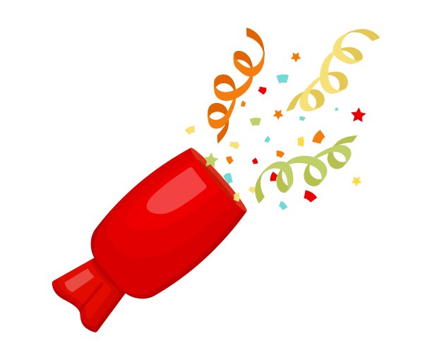 糖果派对礼花和五彩纸屑图片下载