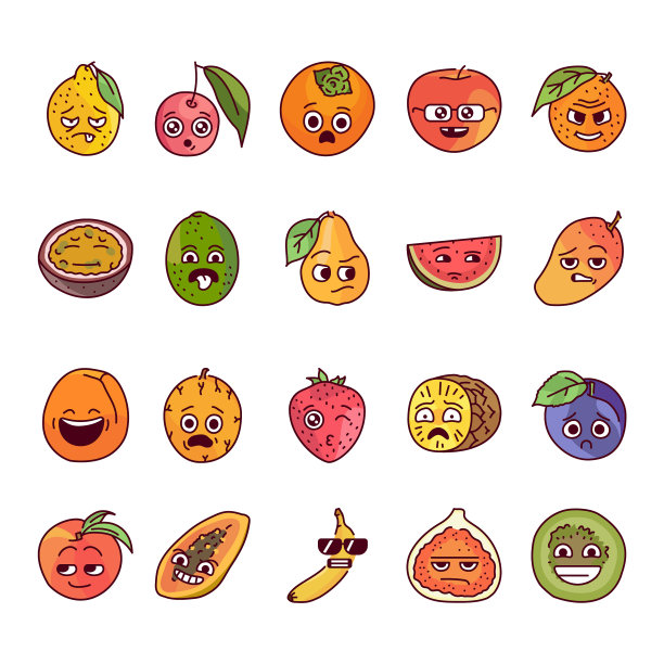 人物、颜色、线条、图标、情感的吉祥物图片下载