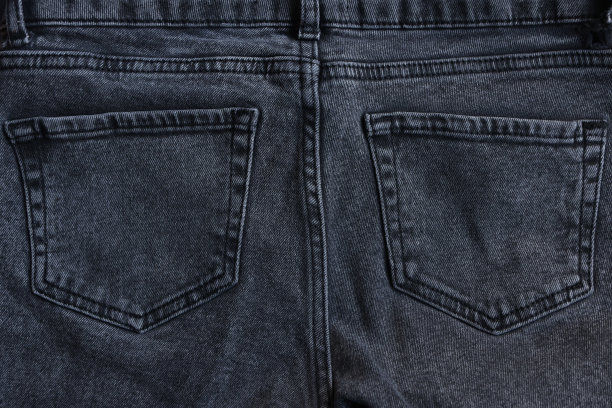 黑色牛仔裤牛仔图案质感图片下载