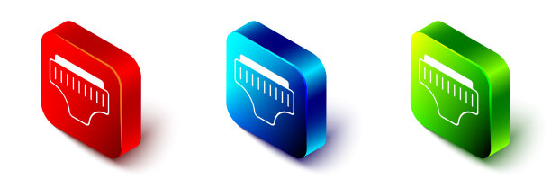 等距成人纸尿裤图标隔离在白色图片下载