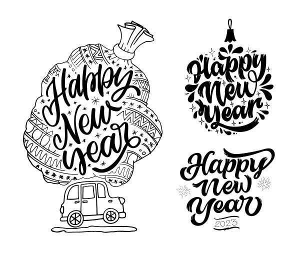 圣诞快乐，新年快乐。寒假快乐明信片。冬青快活。欢快而明亮。致以节日的问候。图片下载