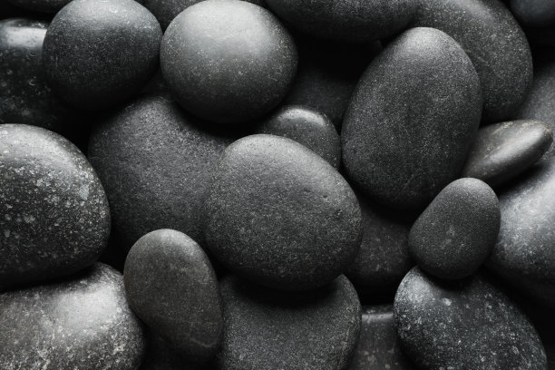 许多不同的石头作为背景，俯视图图片下载
