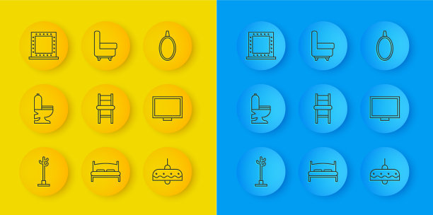 设置线衣架，马桶，椅子图片下载