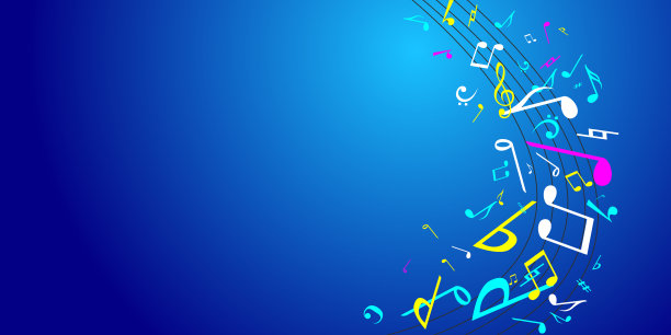 圣诞歌，夜圣夜音乐影像，音符背景材料矢量蓝色图片下载
