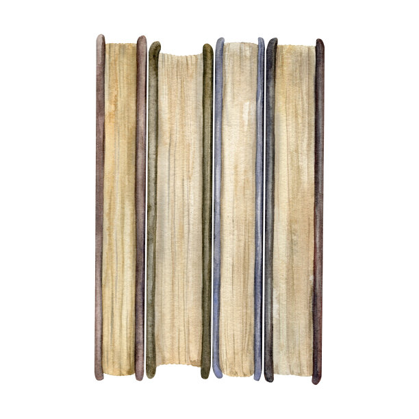 书。水彩。为剪贴画设置插图。专为作家博客，包装，纺织品，网页设计，网站，贴纸，邀请，模板，标志。手工绘制。图片下载