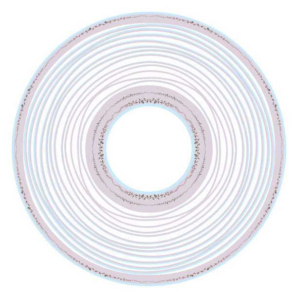 矢量圆形框架，中间留有文字空间。用于台布，围巾，纺织品，相框设计图片下载
