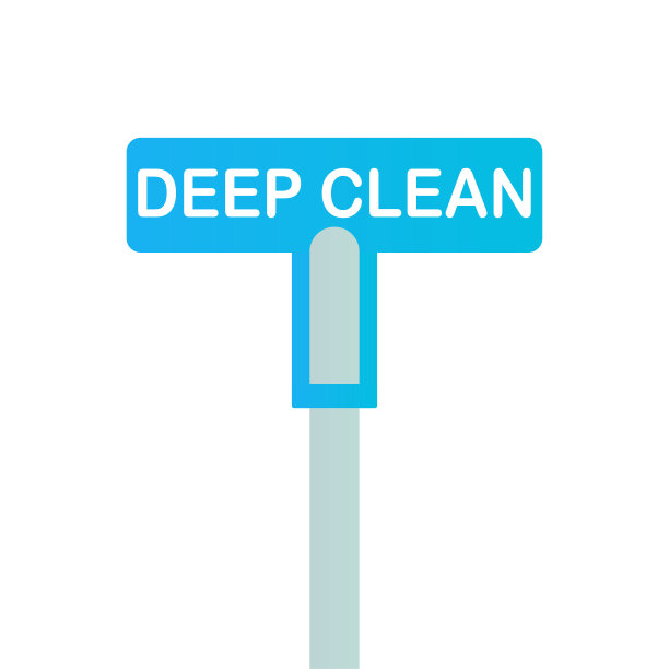 深层清洁，拖把。矢量图图片下载