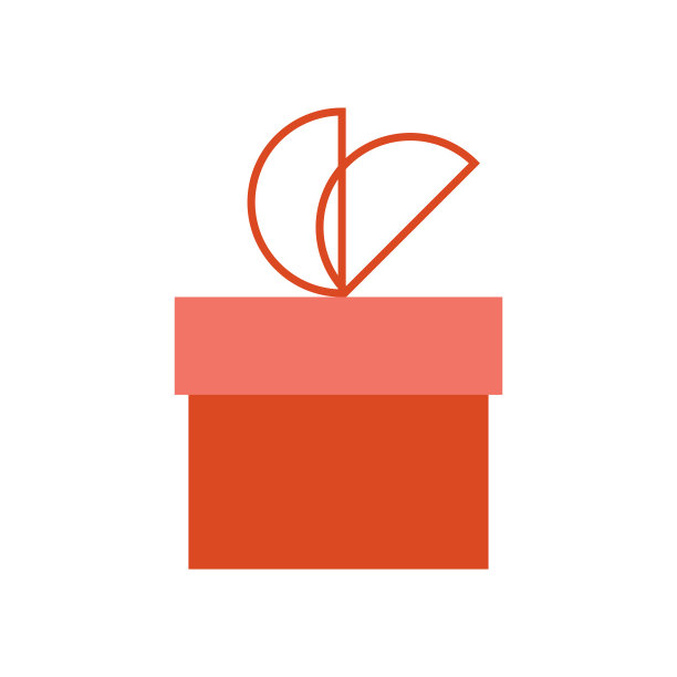 几何圣诞元素孤立向量。新年佳节马赛克几何方形、礼品、红盒子、现代抽象造型。极简的新年装饰插画..图片下载